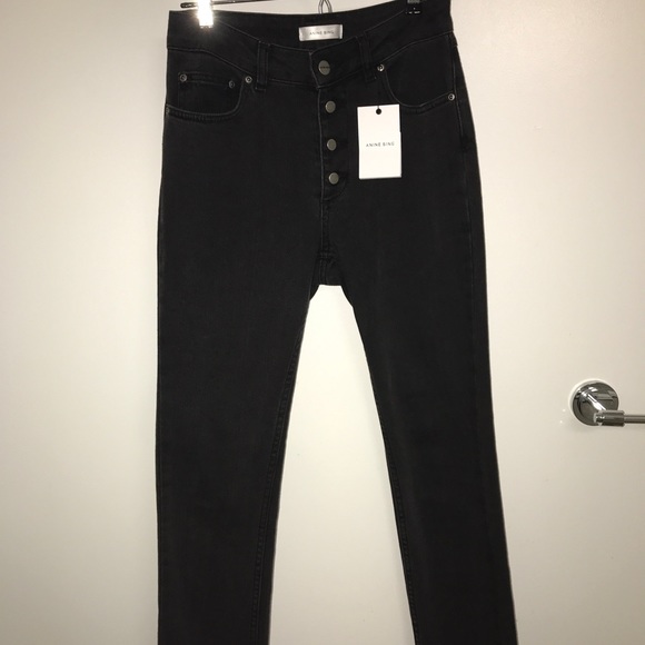 anine bing frida jeans charcoal